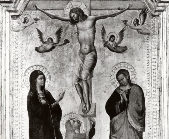 Anonimo — Maestro delle Immagini domenicane - sec. XIV - Crocifissione di Cristo — particolare